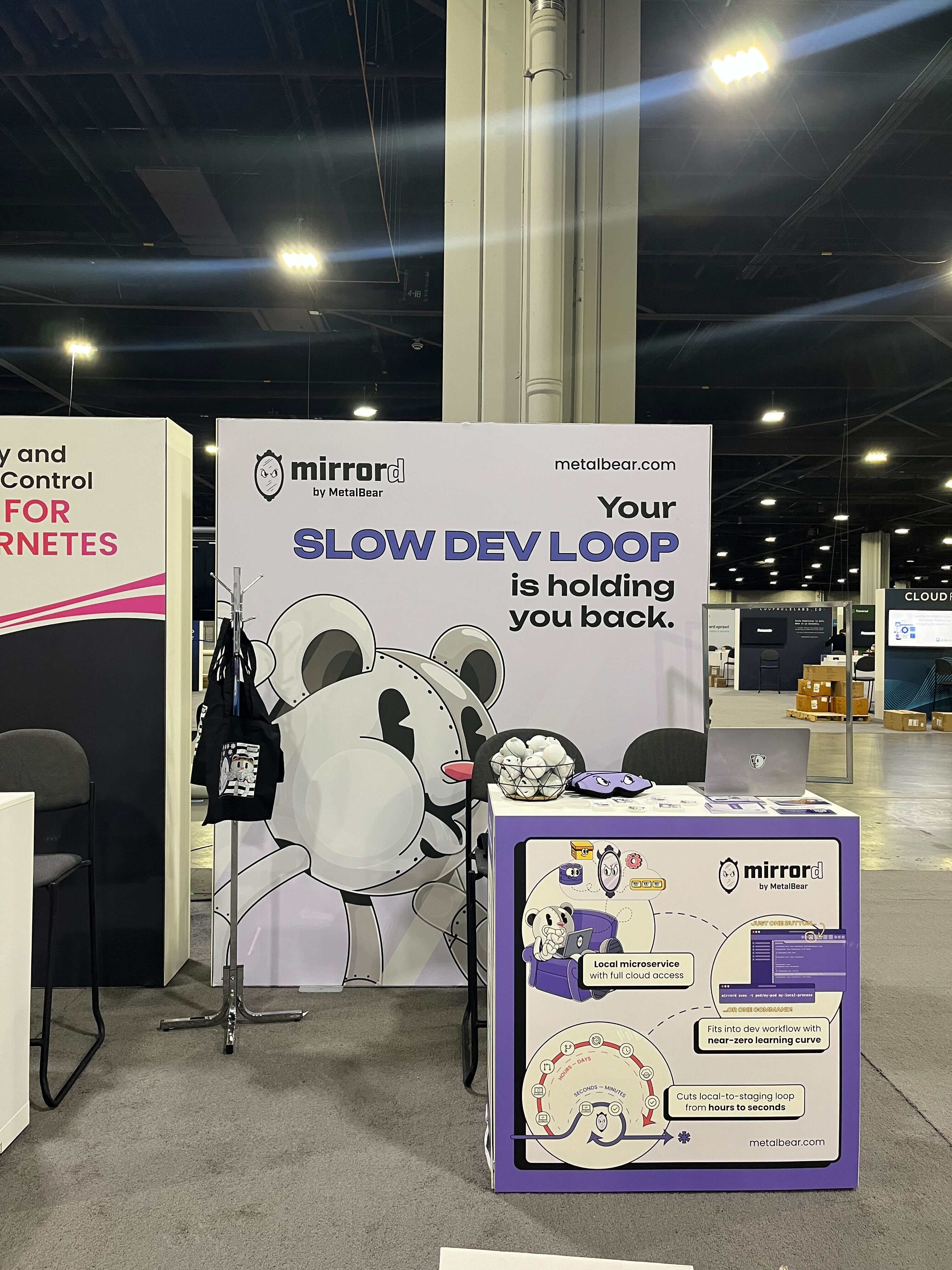 The MetalBear booth at KubeCon Atlanta